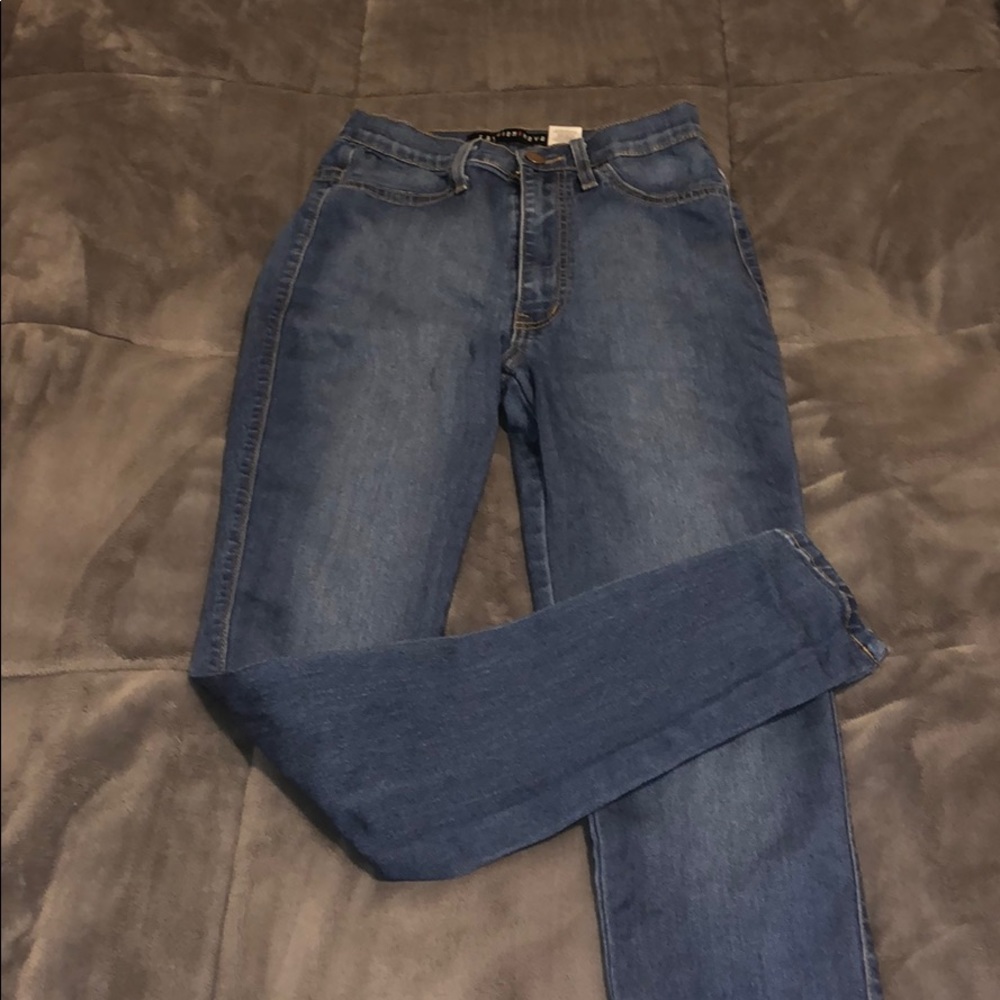 Fashion Nova highwaisted medium wash skinny jeans